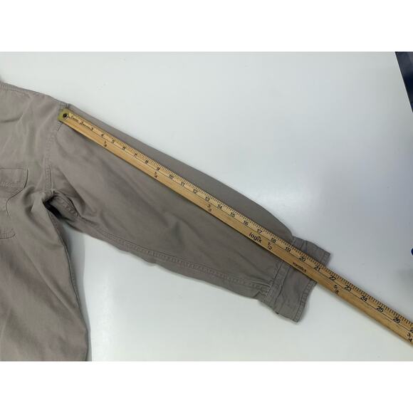 North River Outfitters Mens Buton Down Shirt Size Medium Tan Long Sleeve Vintage - Picture 9 of 11